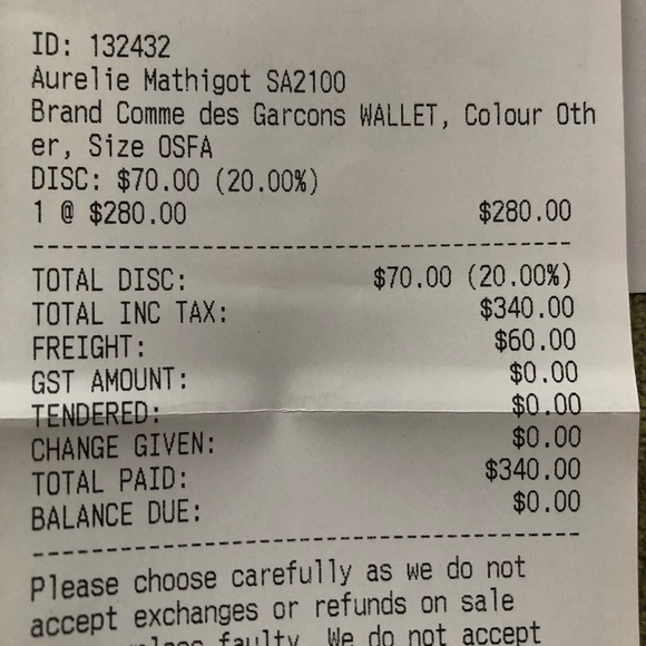 Rare Comme Des Garçon Aurelie Mathigot wallet - Picture 7 of 9